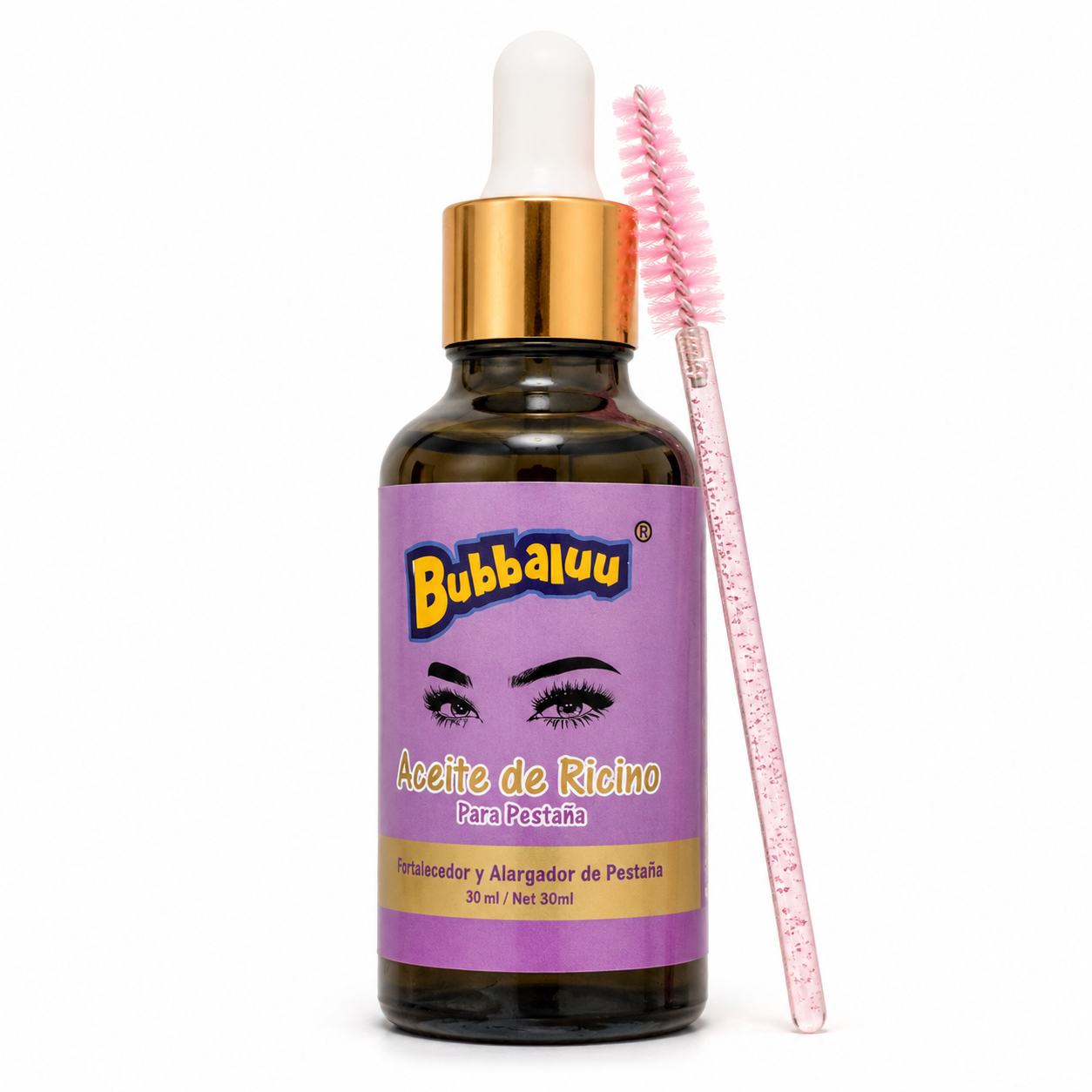 Aceite de Ricino Bubbaluu para Pestañas 30 ml