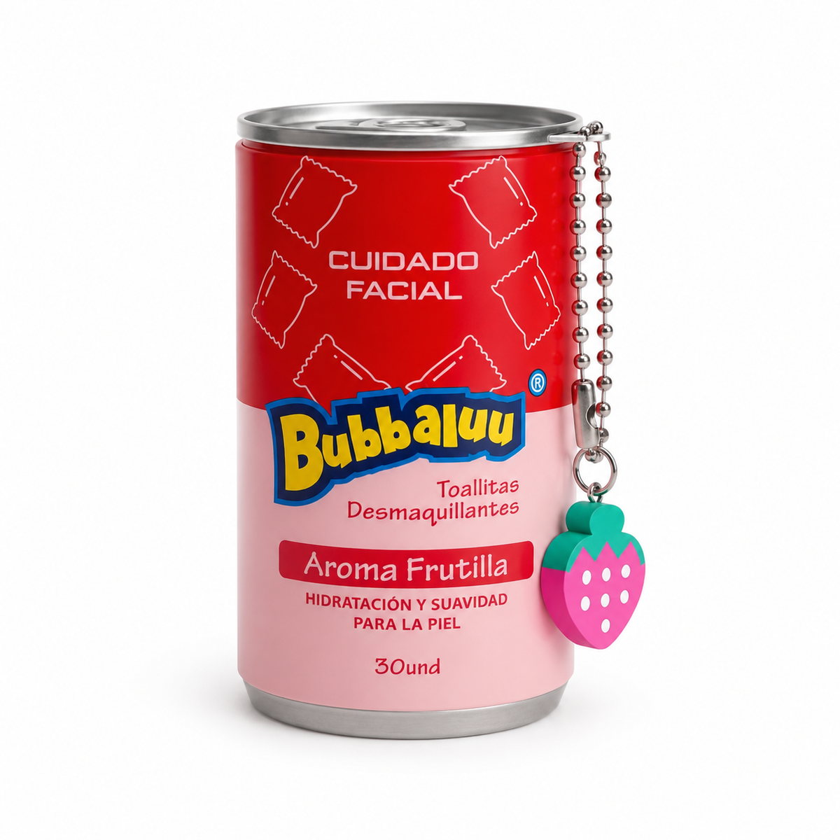 Toallitas Desmaquillantes Bubbaluu Frutilla 30 Unidades