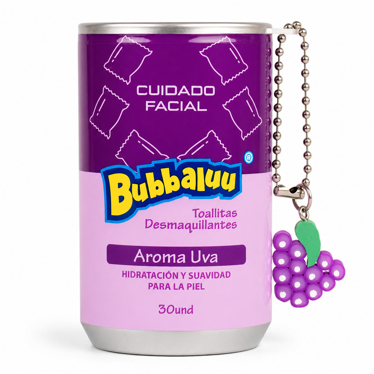 Toallitas Desmaquillantes Bubbaluu Uva 30 Unidades