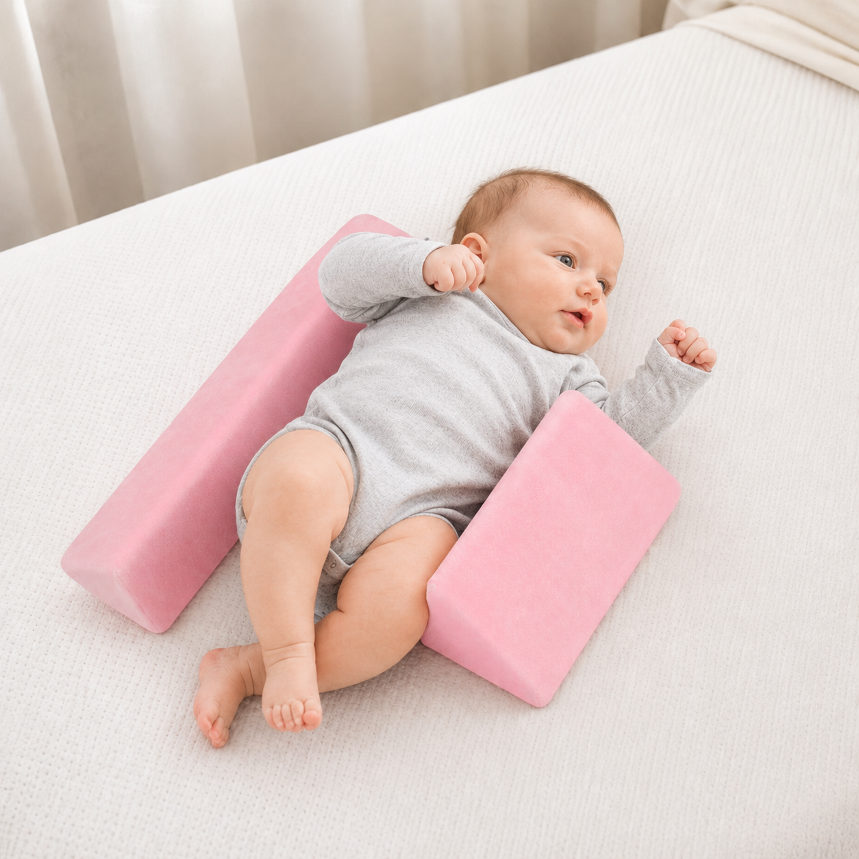 Cojín Posicionador para Bebé Safer Sleeper Rosa
