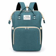 Bolso Pañalera Mochila con Cambiador Verde