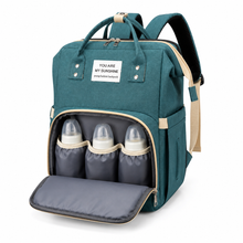 Bolso Pañalera Mochila con Cambiador Verde