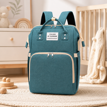 Bolso Pañalera Mochila con Cambiador Verde