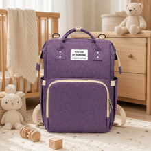 Bolso Pañalera Mochila con Cambiador Violeta