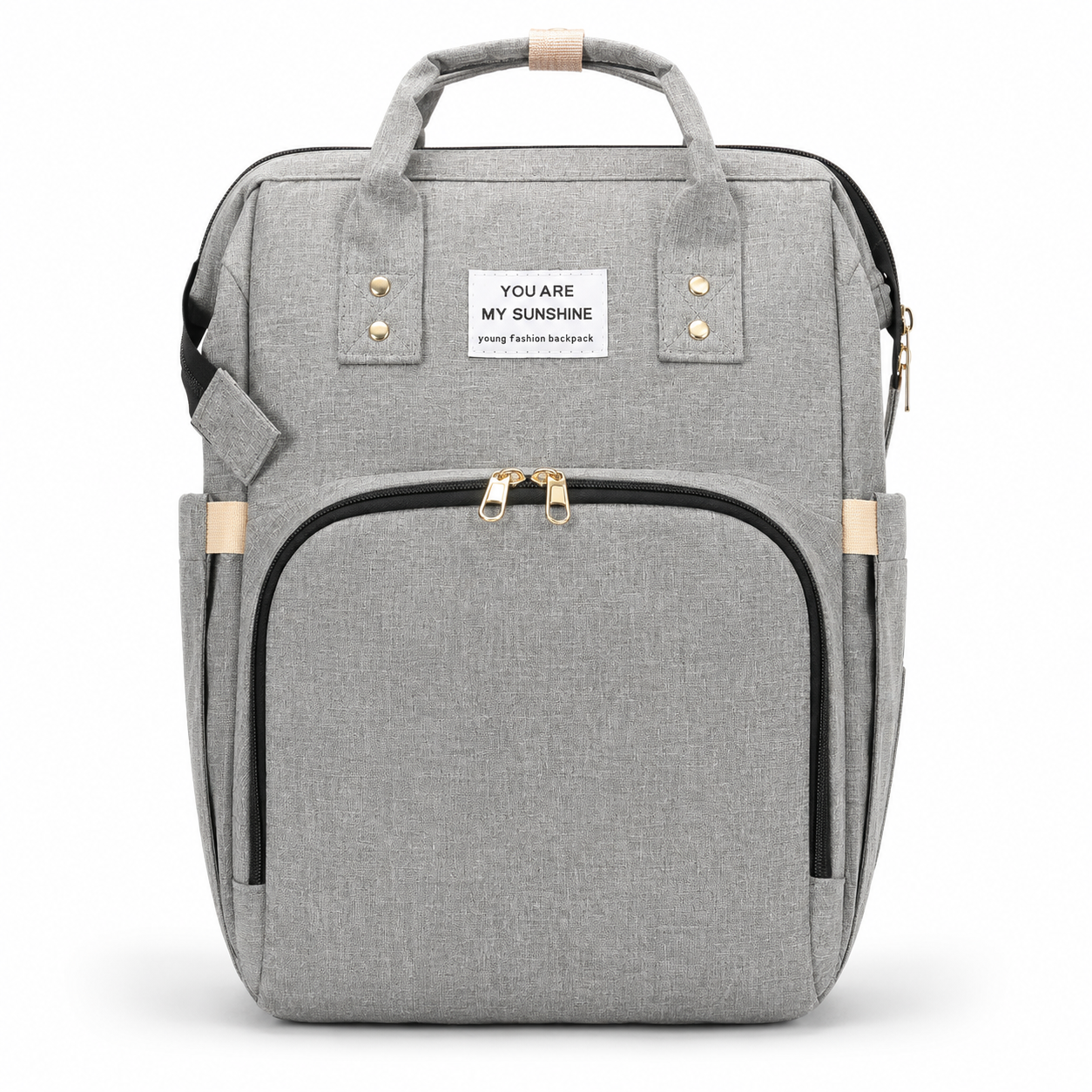 Bolso Pañalera Mochila con Cambiador Gris