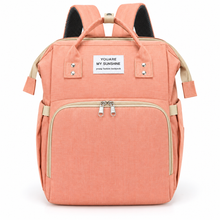 Bolso Pañalera Mochila con Cambiador Rosa