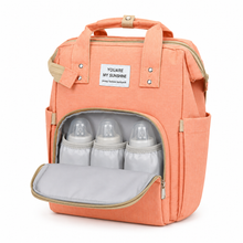 Bolso Pañalera Mochila con Cambiador Rosa