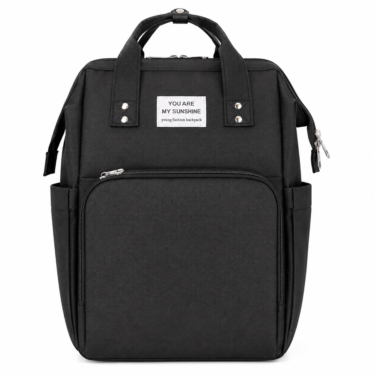 Bolso Pañalera Mochila con Cambiador Negro