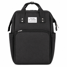 Bolso Pañalera Mochila con Cambiador Negro