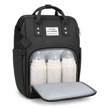Bolso Pañalera Mochila con Cambiador Negro