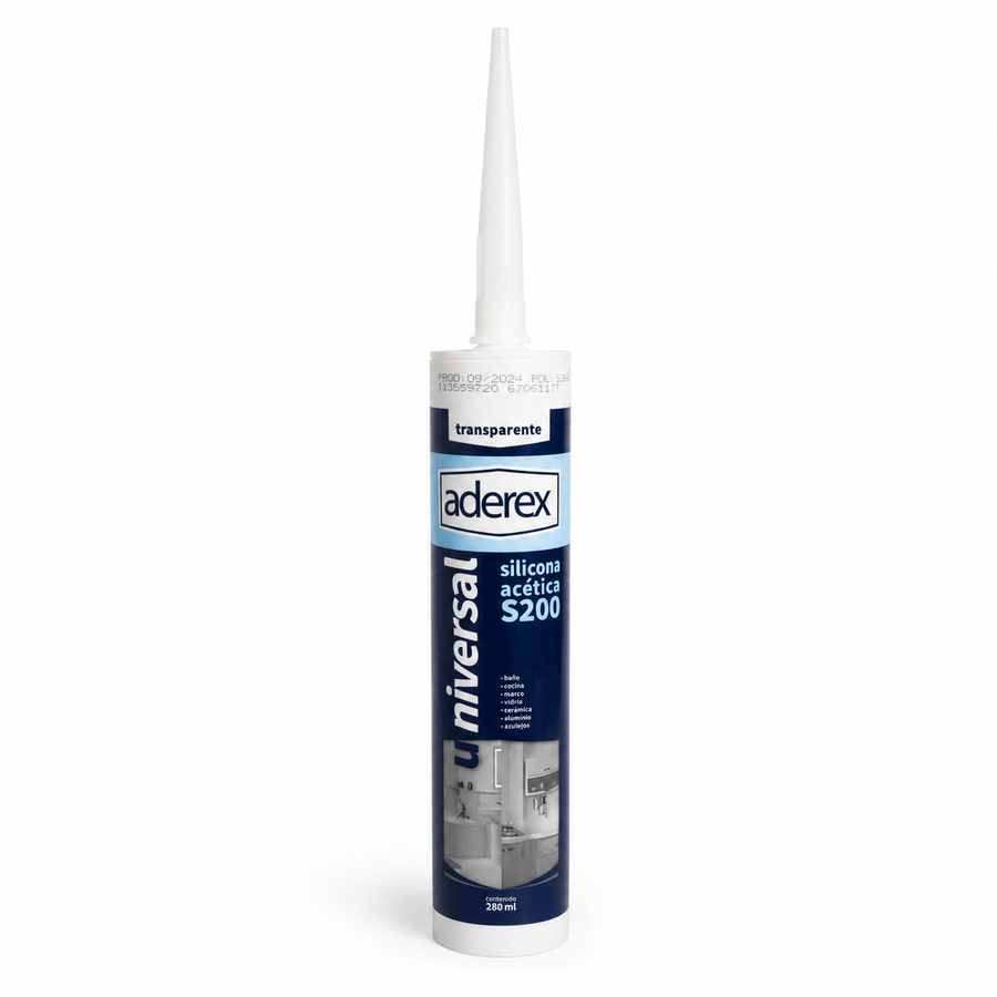 Silicona Acética Transparente Aderex S200 280 ml