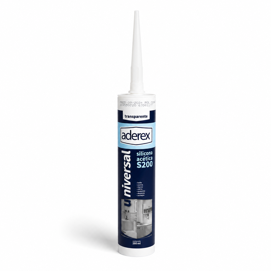 Silicona Acética Transparente Aderex S200 280 ml