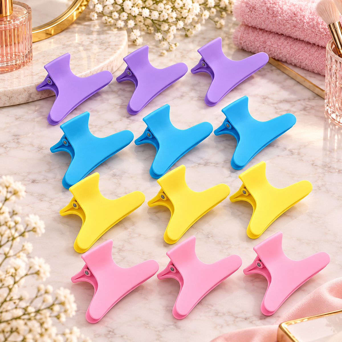 Set de 12 Ganchetas para Cabello 902 Colores Surtidos