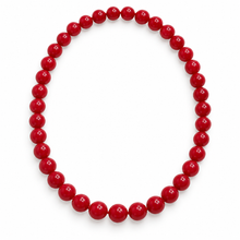 Collar De Piedras Naturales Agata Roja