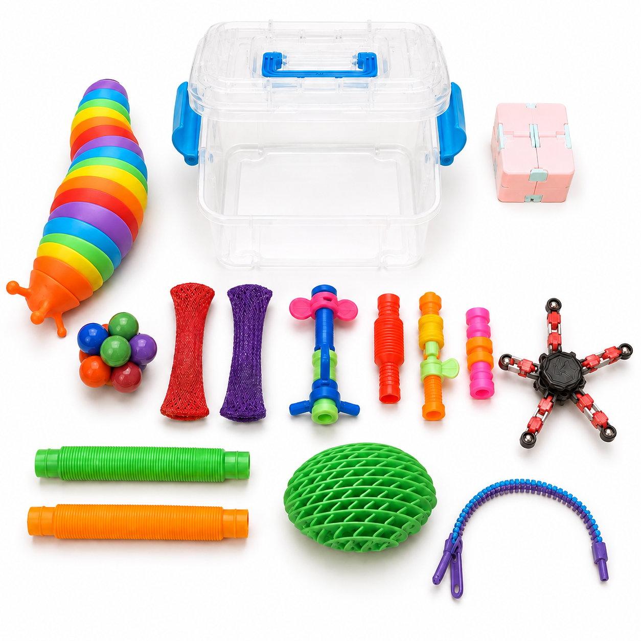 Caja Juguetes Sensoriales Antiestrés Niños 17 Pzas