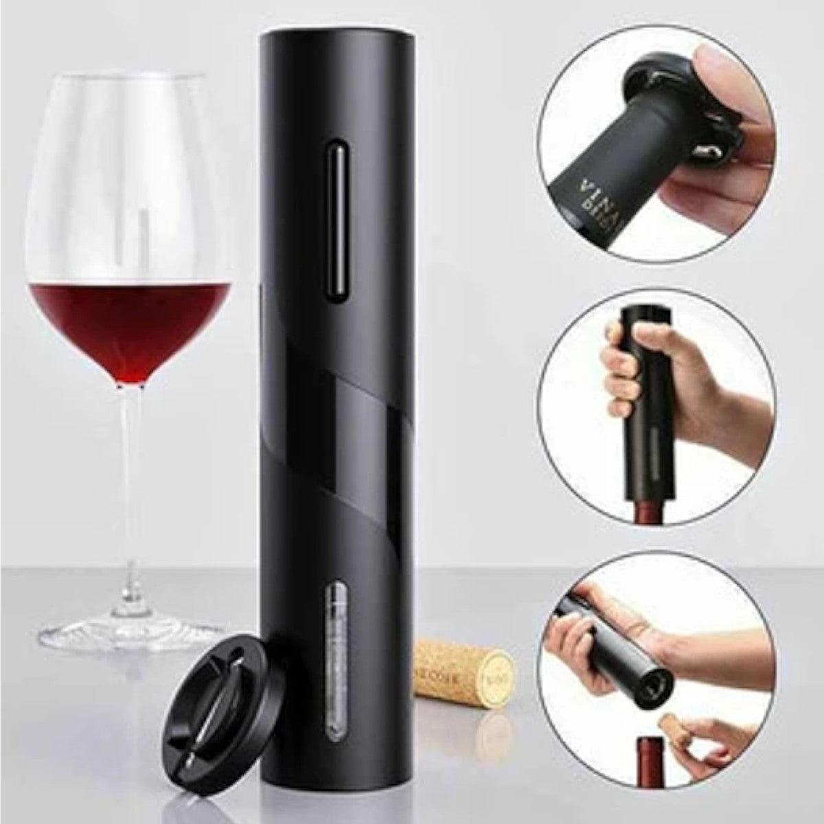 Sacacorchos Automático Recargable Abridor de Botellas de Vino