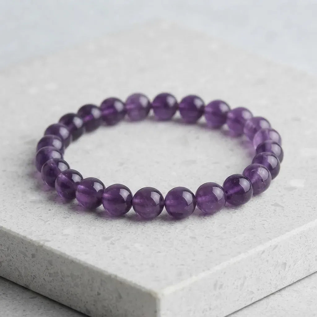 Pulsera De Piedra Natural Amatista
