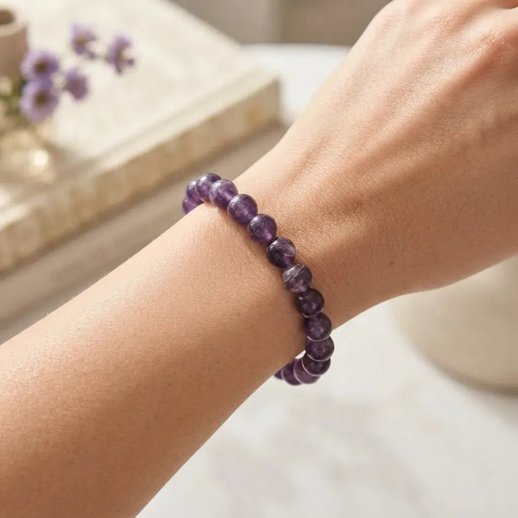 Pulsera De Piedra Natural Amatista