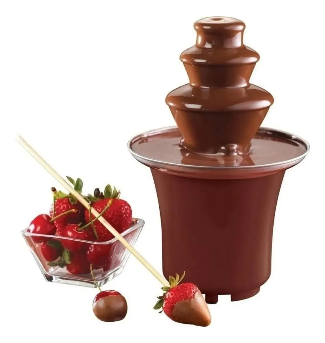 Mini Fuente Cascada De Chocolate Para Decoración De Mesa