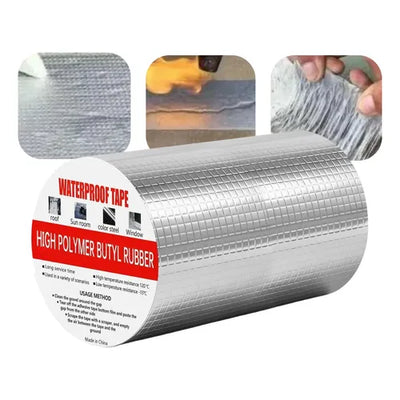 Cinta Impermeable Butilo Térmica Para Reparar Goteras 15cm X 5m