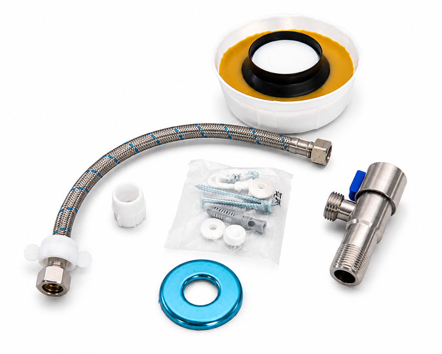 Kit De Instalacion Wc Llave Angular Completo