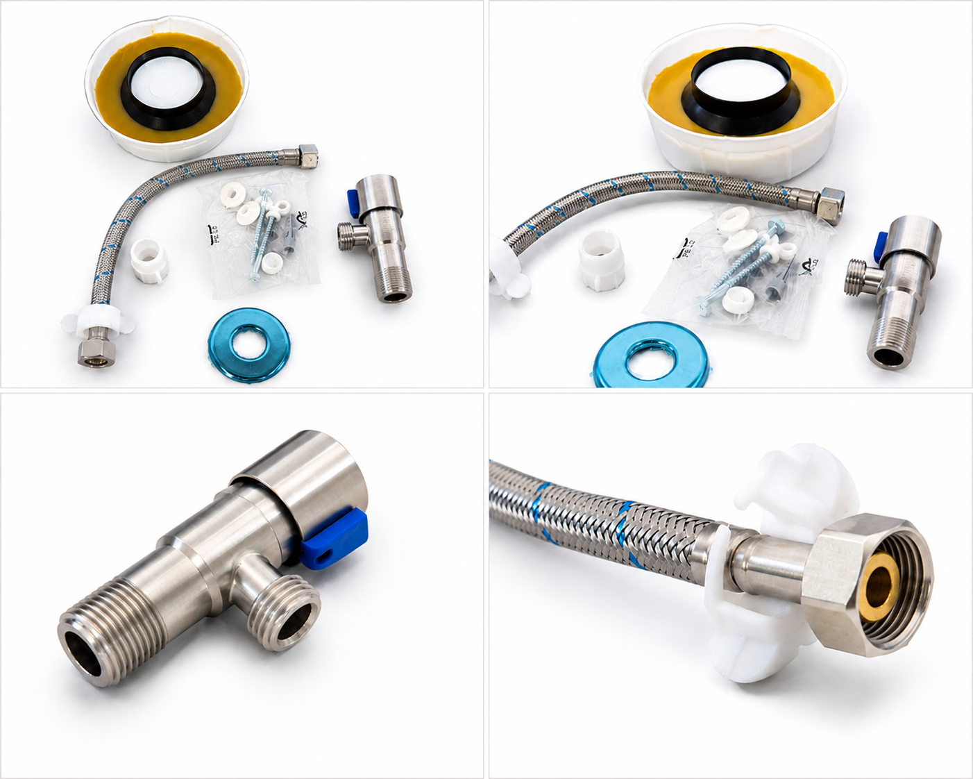 Kit De Instalacion Wc Llave Angular Completo