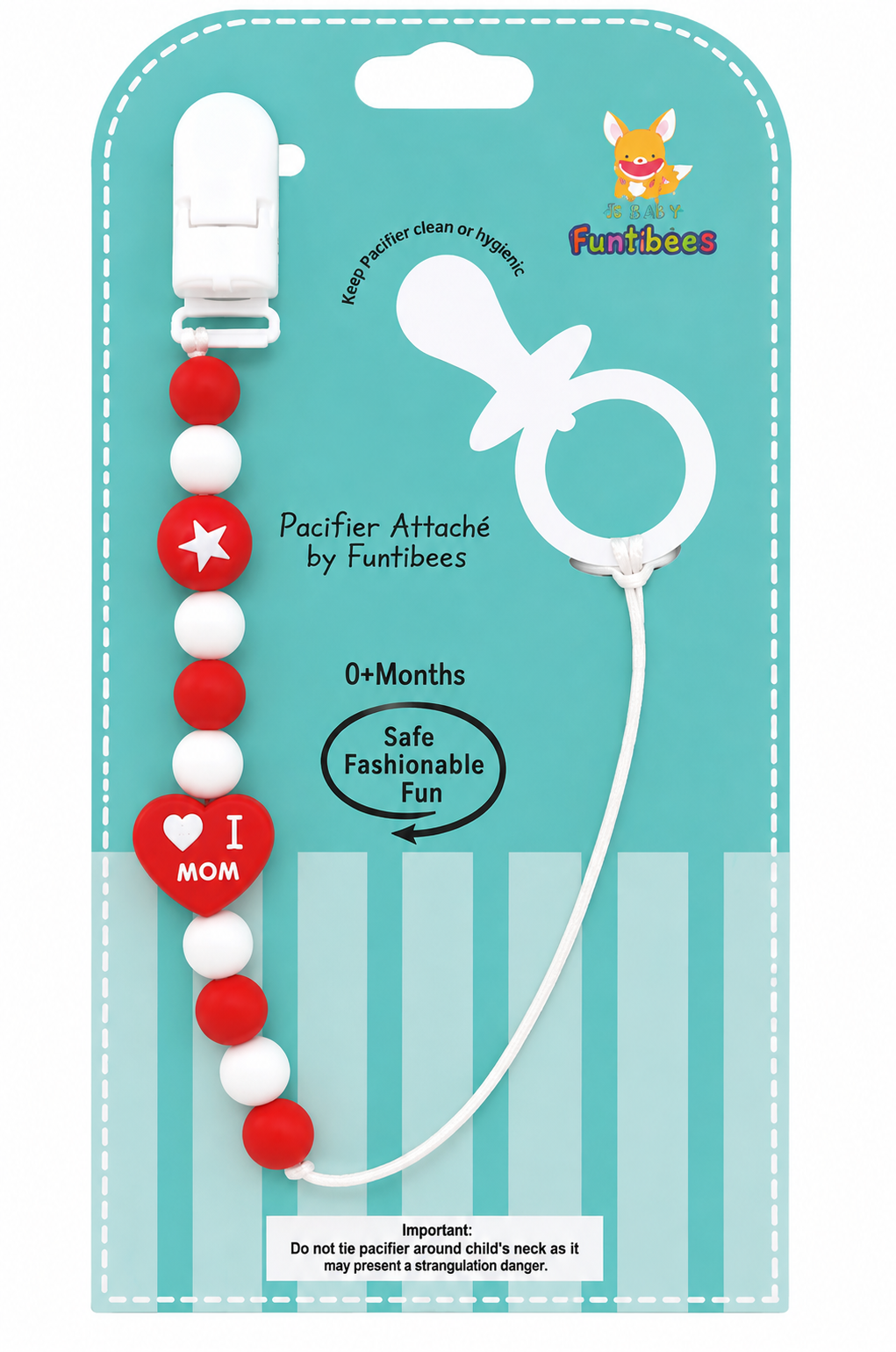 Sujeta Chupete Clip Porta Chupete Silicona Bebe Afirma Tete
