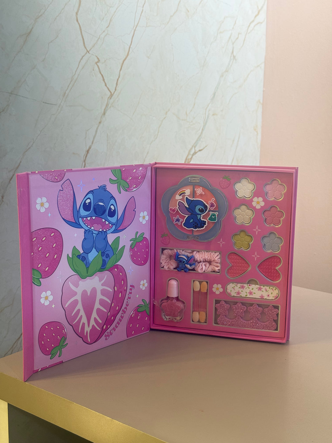 Maquillaje De Stitch + Pulsera + Esmalt