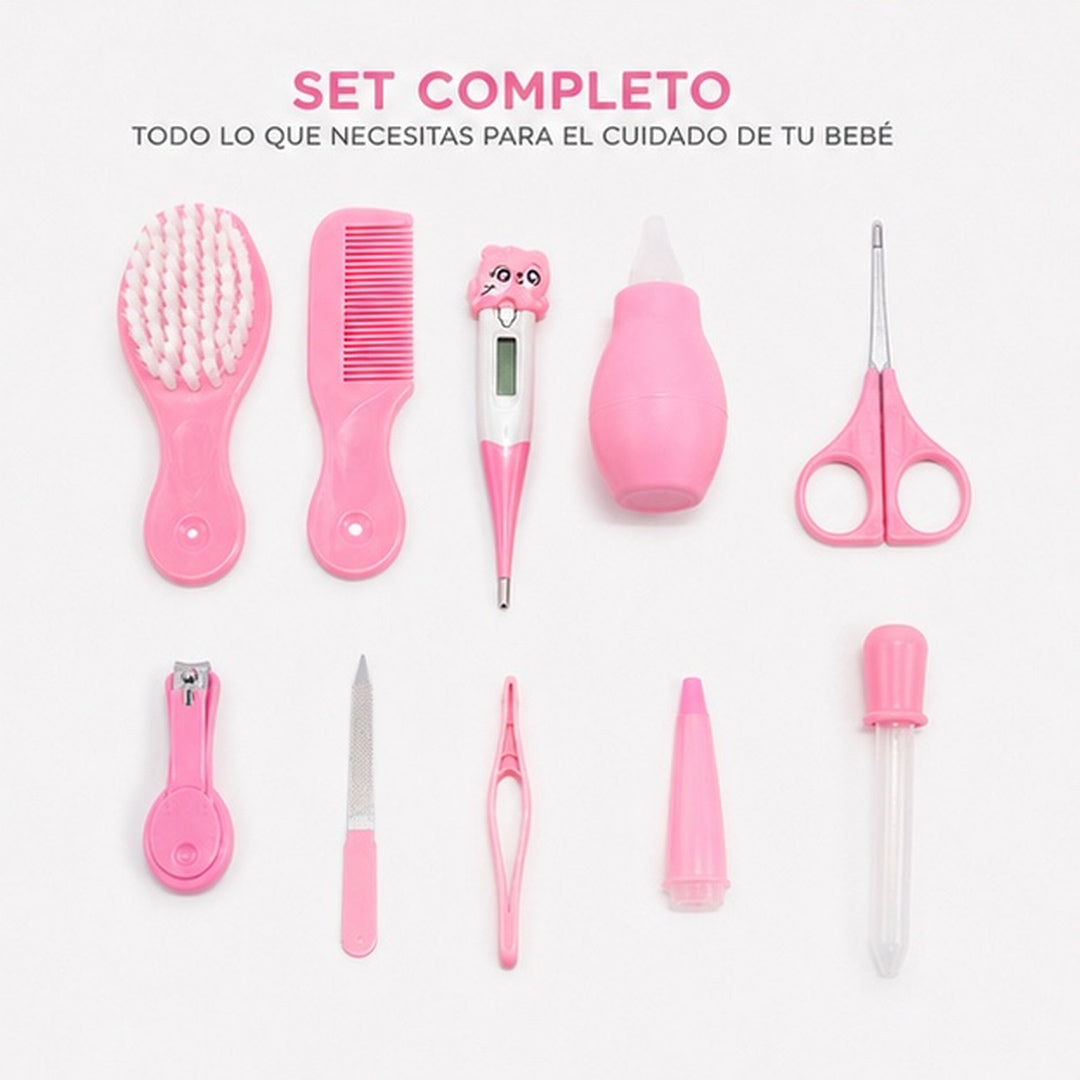 Kit De Cuidado E Higiene Para Bebés Recién Nacidos 13 Piezas Rosa - vista 7 del producto