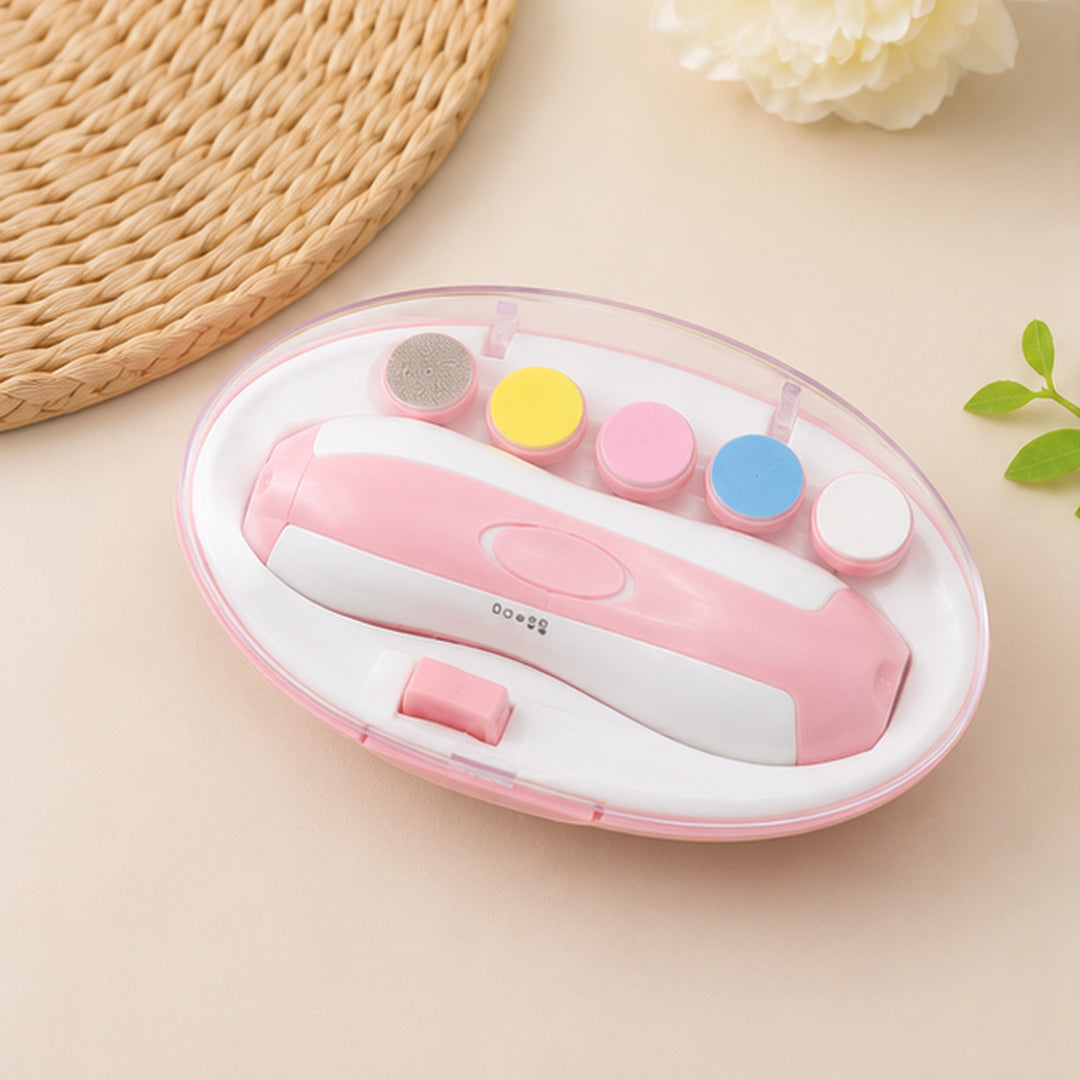 Lima De Uñas A Pilas Para Bebé Juego De 6 Piezas - Rosa