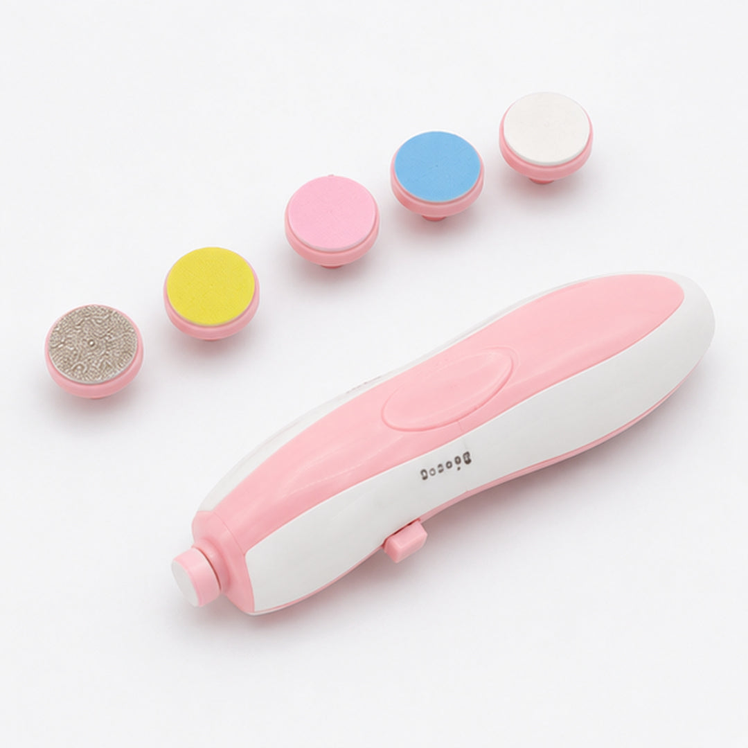 Lima De Uñas A Pilas Para Bebé Juego De 6 Piezas - Rosa