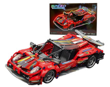 Auto Deportivo Armable A Cuerda Escala 1:18 Bloques 426 Pcs Rojo