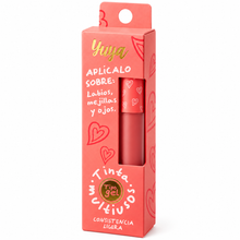 Tinta Multiuso Yuya Coral Corazón para Labios, Mejillas y Ojos