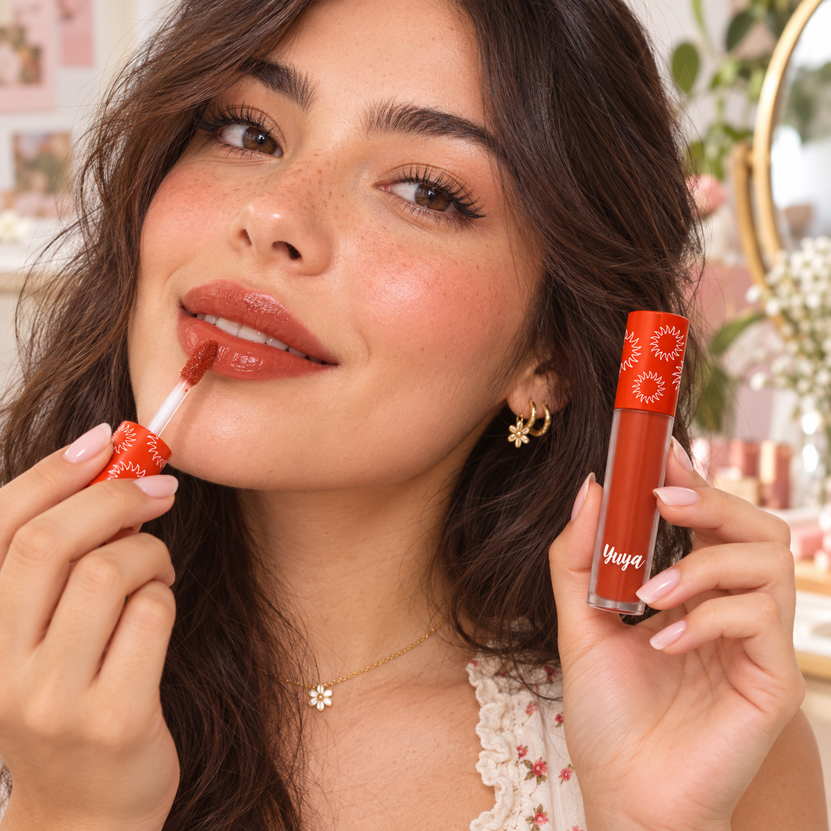 Tinta Multiuso Yuya Ladrillo Sol para Labios, Mejillas y Ojos
