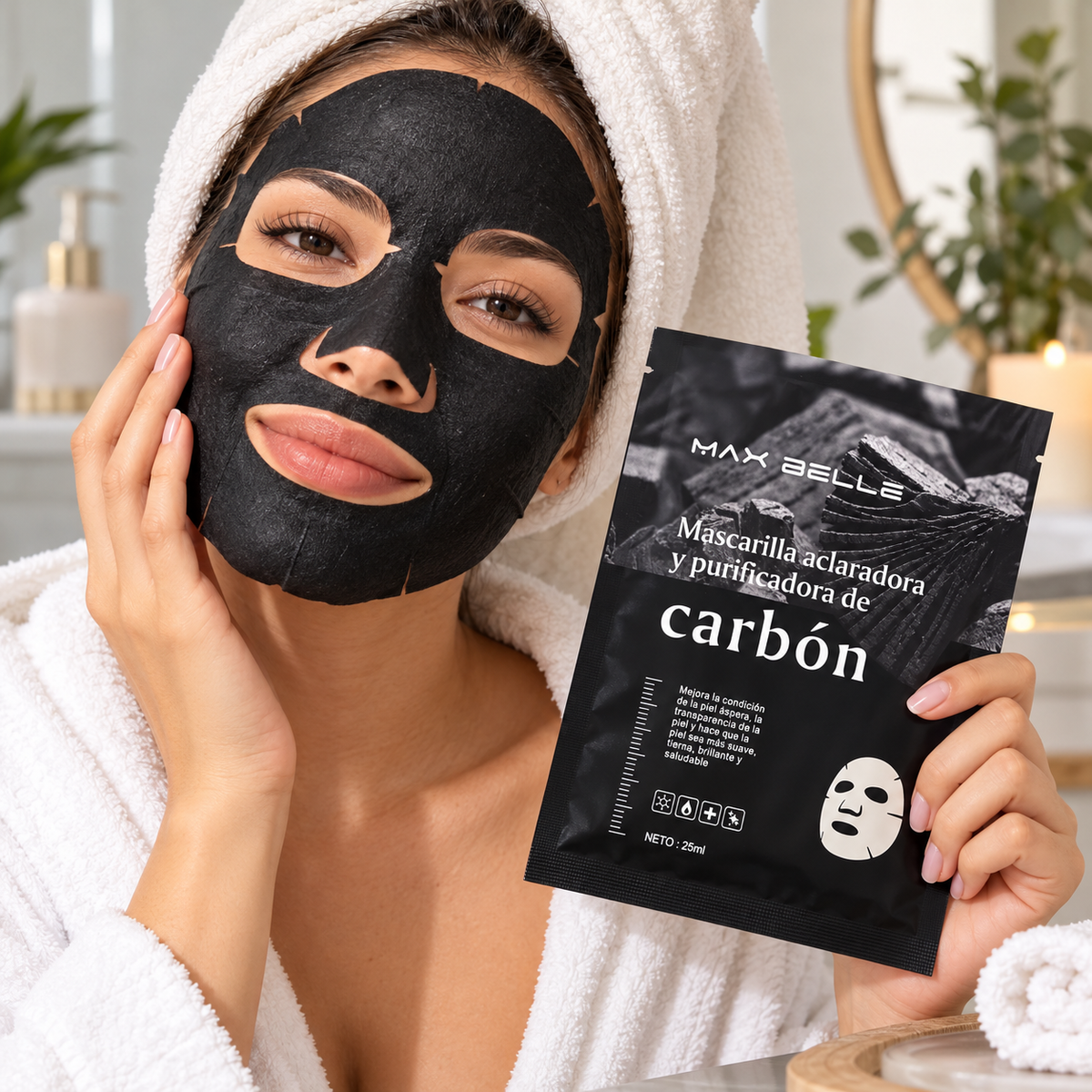 Mascarilla Facial de Carbón Max Belle