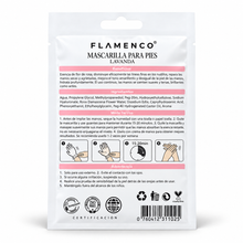 Mascarilla Cosmética para Pies Flamenco Lavanda