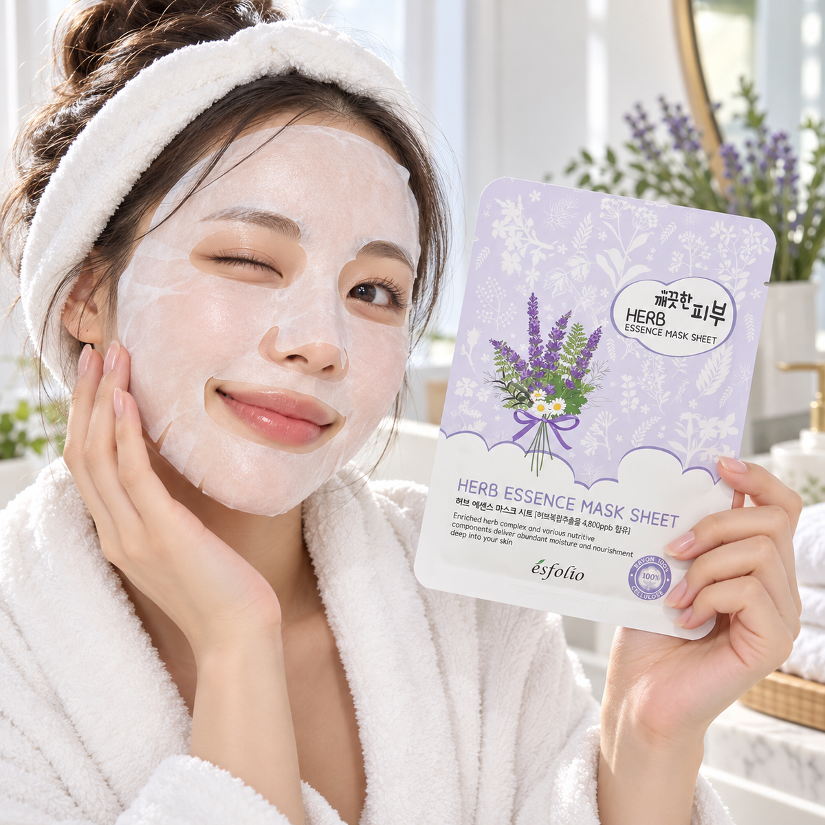 Mascarilla Facial Coreana Esfolio Herb Essence