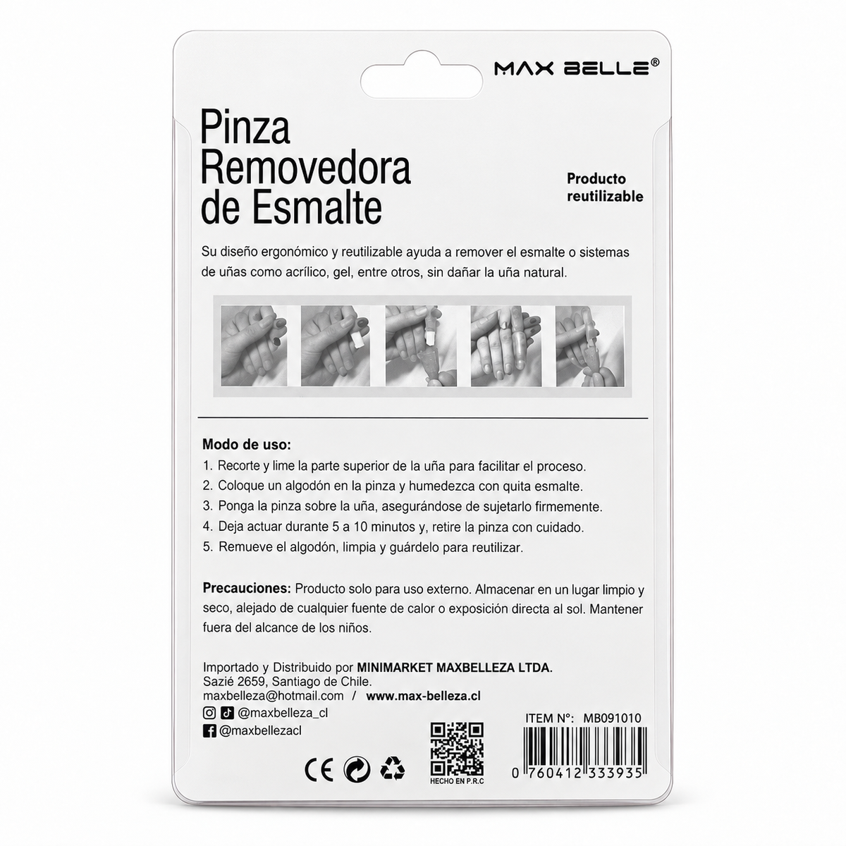 Pinzas Removedoras de Esmalte 10 Unidades