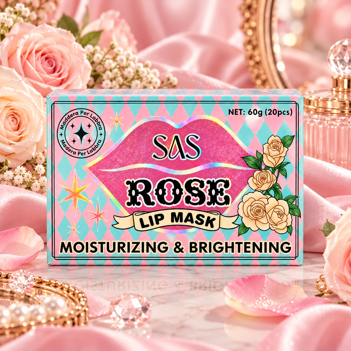 Mascarillas de Labios SAS Rose 20 Unidades