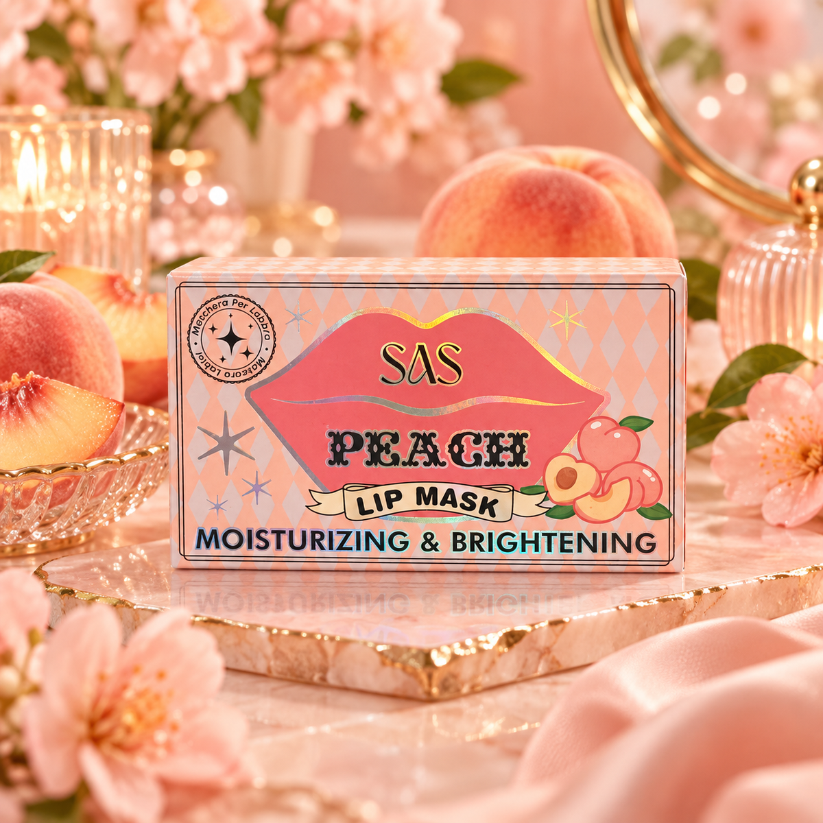 Mascarillas de Labios SAS Peach 20 Unidades