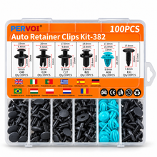 Kit de 100 Clips Retenedores para Auto 382
