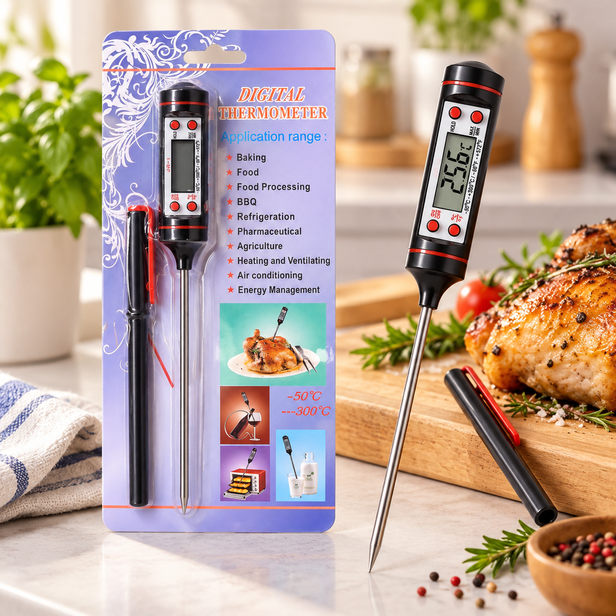 Termómetro Digital de Cocina con Sonda