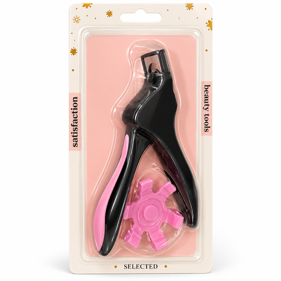 Cortauñas Tipo Guillotina Negro con Fucsia