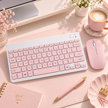 Kit Teclado y Mouse Yelandar AN-030 Rosa para Laptop y Tablet