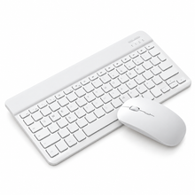 Kit Teclado y Mouse Bluetooth Yelandar AN-030 Blanco