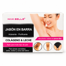 Jabón en Barra Max Belle Colágeno & Leche para Rostro y Cuerpo