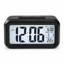 Reloj Despertador Cuadrado Pequeño Negro