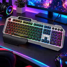 Teclado Gamer Weibo WB-590 con Cable y Porta Teclado