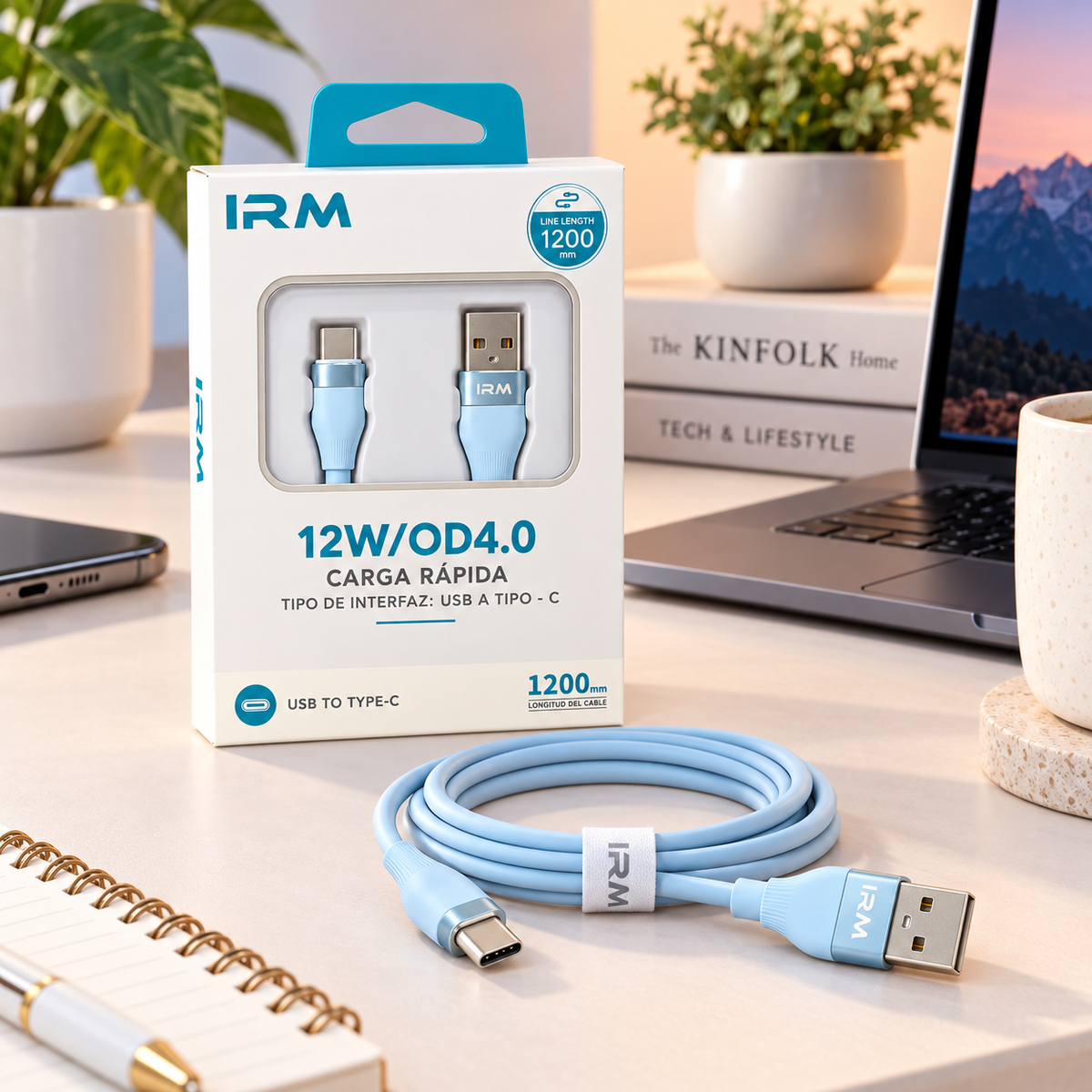 Cable USB-C IRM 12W 1,2 m
