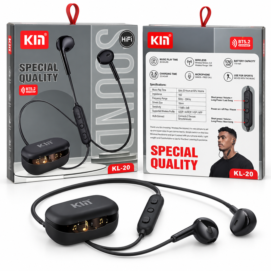 Audífonos Inalámbricos Special Quality KL-20 con Cable